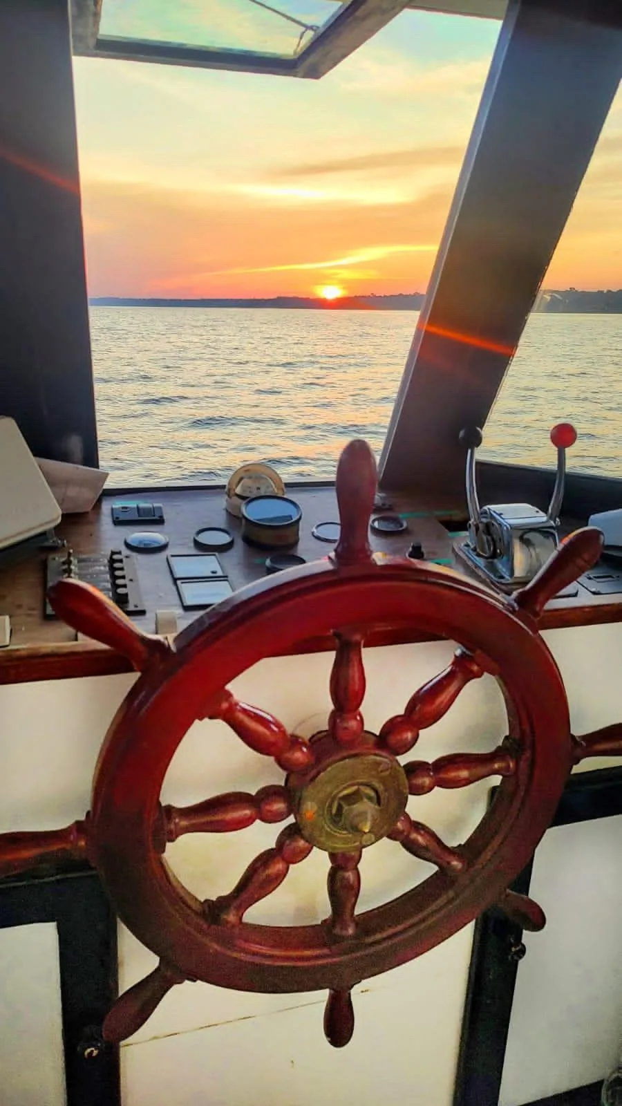 Anavilhanas archipelago from the water at dawn