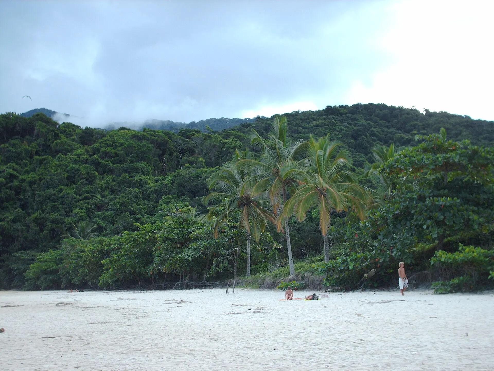 White sand and clear green water at Lopes Mendes beach on car-free Ilha Grande