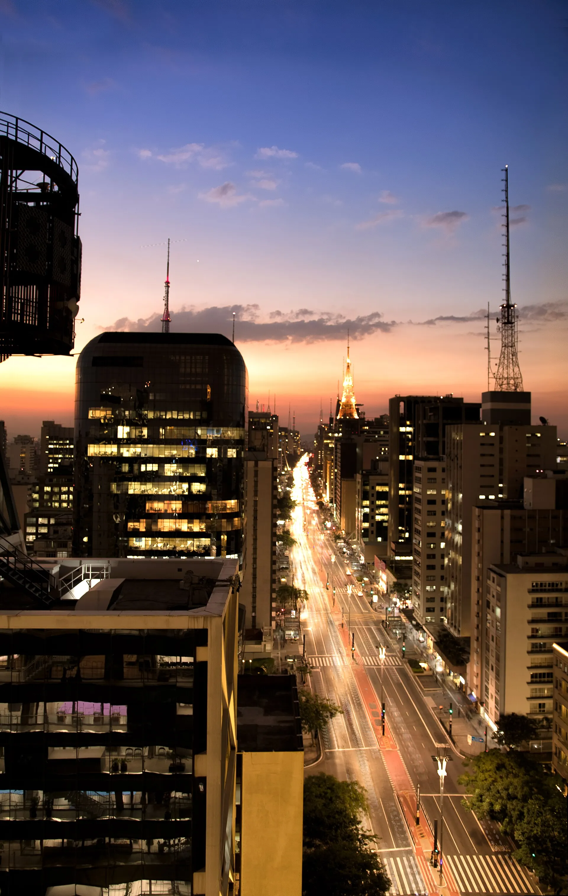 Avenida Paulista in São Paulo seen from above
