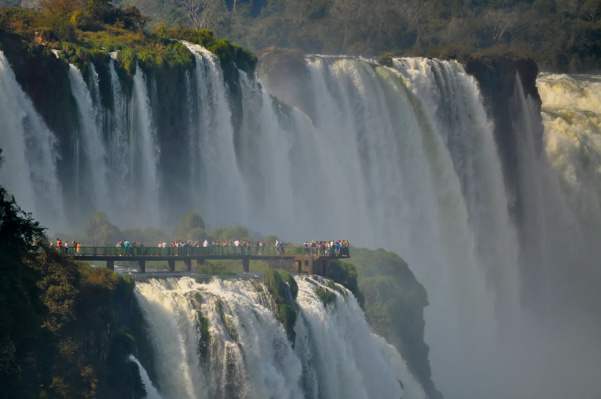 The Devil’s Throat at Iguaçu, half the river vanishing into a cloud of mist