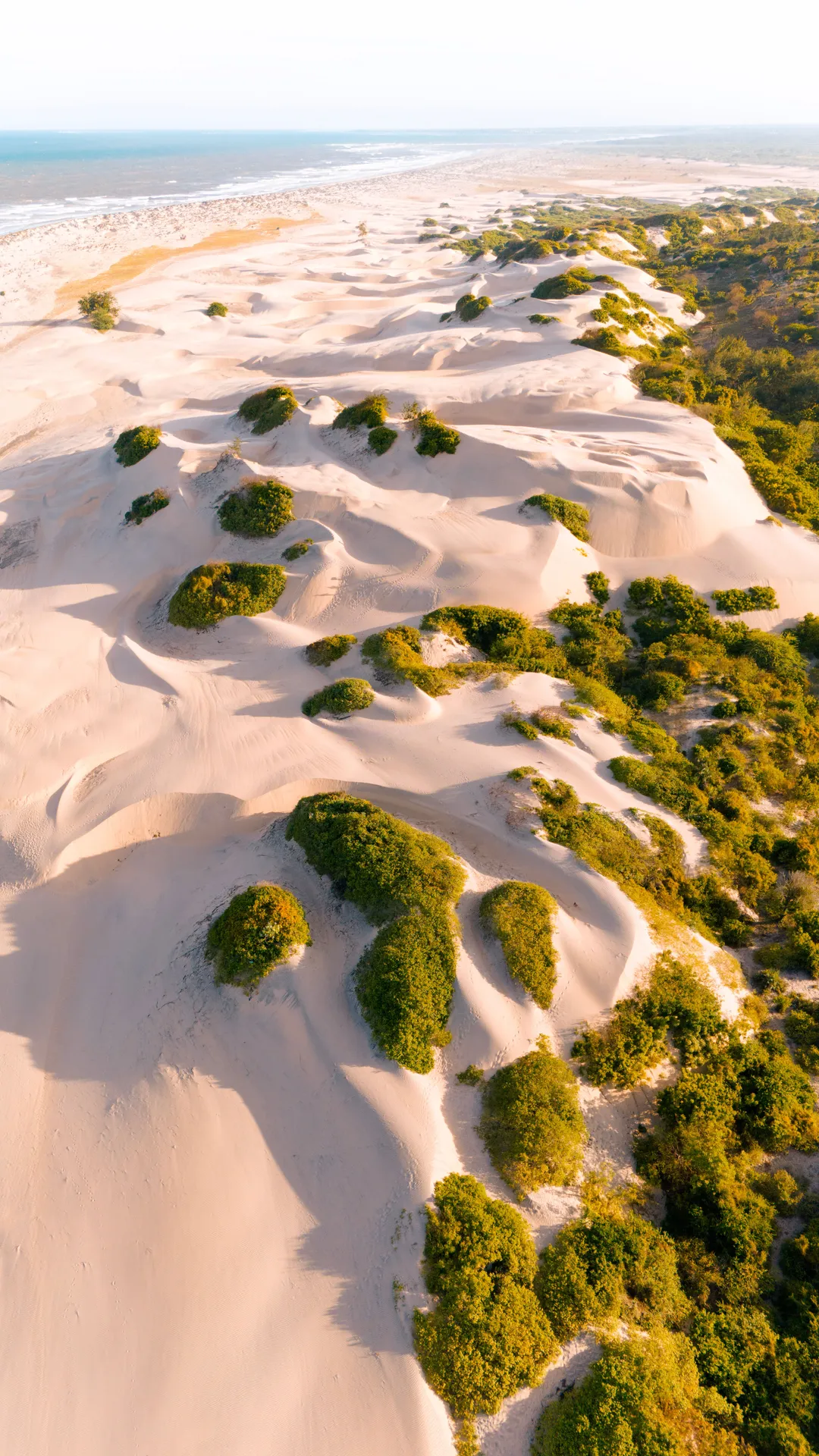 A dune buggy on the wild northeastern coast along the Rota das Emoções