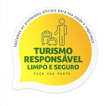 "Turismo Responsável — Limpo e Seguro" seal of the Brazilian Ministry of Tourism